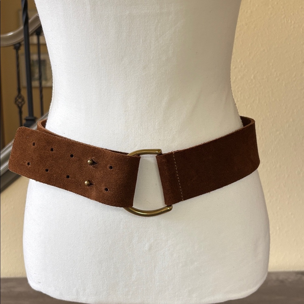 GAP Brown Leather Belt Size Small - Picture 2 of 13